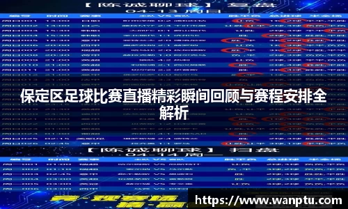 保定区足球比赛直播精彩瞬间回顾与赛程安排全解析